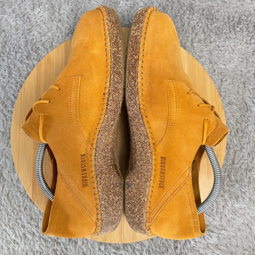 Birkenstock Gary Suede Leather Lace Up Shoes Apricot Orange Mens 10 US 43 EU